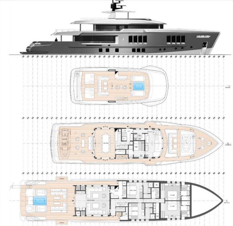 CDM EXP 42 layout photo copyright Cantiere delle Marche taken at  and featuring the Power boat class