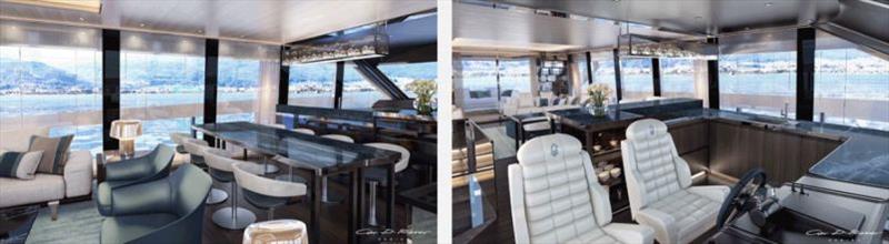 Modern Flybridge interior - photo © Van der Valk Shipyard / Cor D. Rover