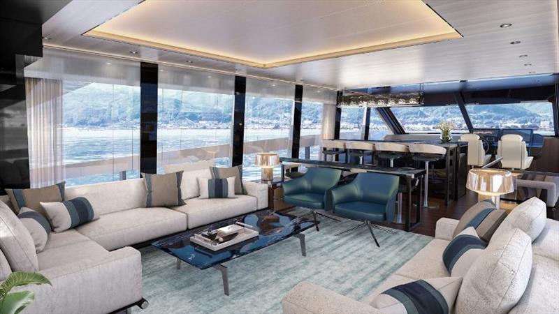 Modern Flybridge interior - photo © Van der Valk Shipyard / Cor D. Rover