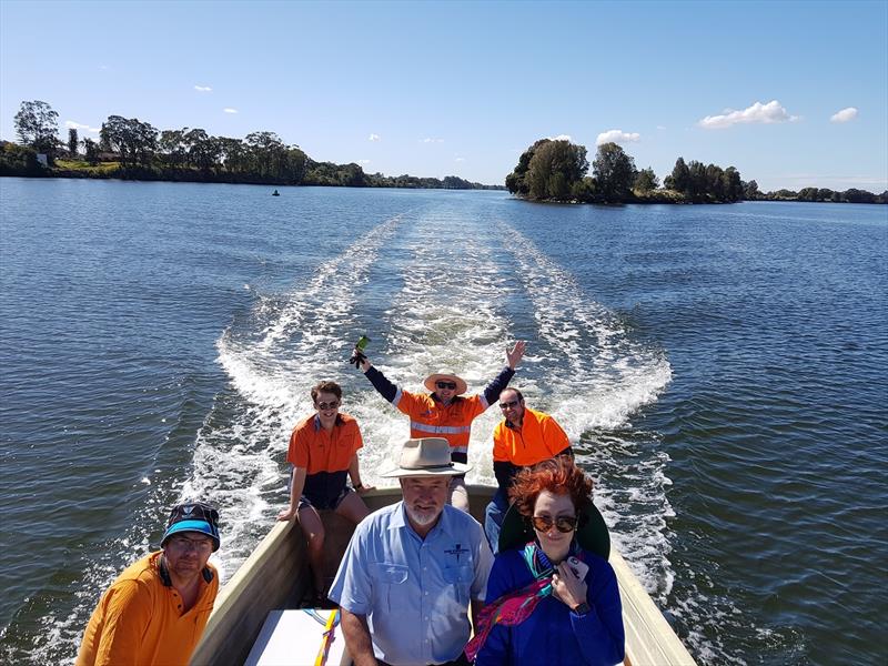 Ampcontrol and Newcastle University representatives excited with the early performance trials on the river - photo © John Bulmer