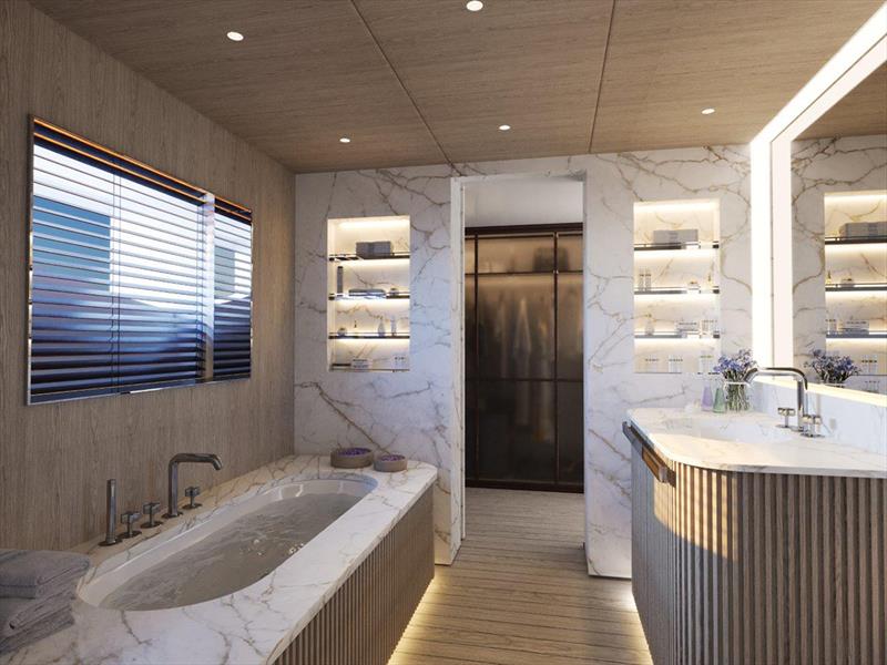 Benetti Oasis 40M Owner bathroom photo copyright Azimut|Benetti Group taken at  and featuring the Power boat class