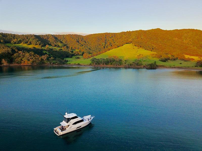 Russell Bianco and Gabriella Gabanna classic blue-water adventure aboard their Riviera 52 Enclosed Flybridge Majesnik - photo © Denby Browning