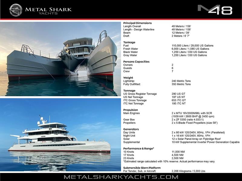 Metal Shark 48-Meter Catamaran Expedition Vessel photo copyright Metal Shark Yachts taken at  and featuring the Power boat class