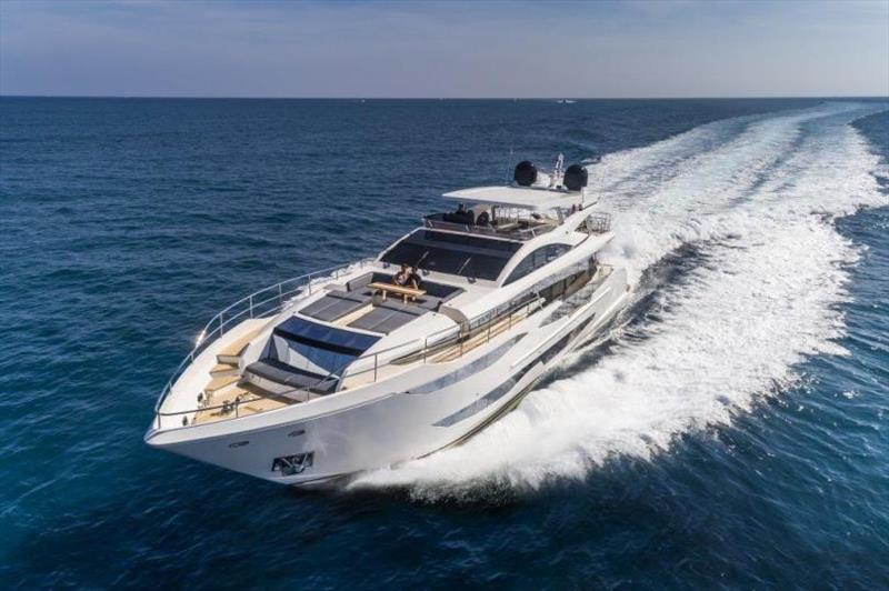 Pearl 95 - running photo copyright Pearl Yachts taken at  and featuring the Power boat class