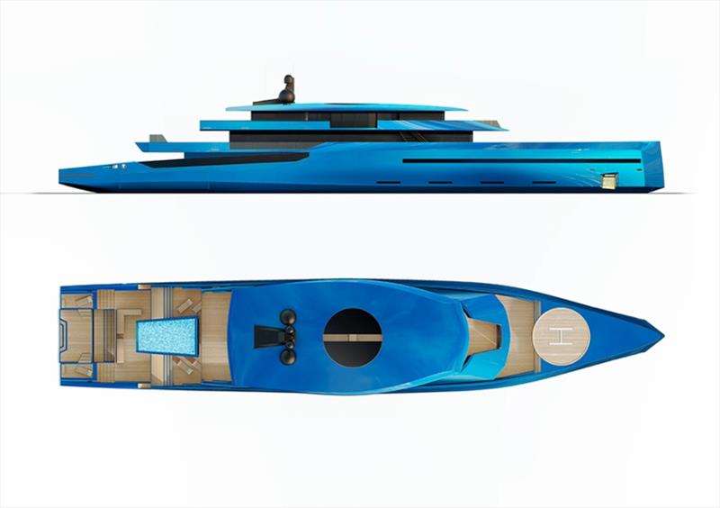 75-meter superyacht concept Bravo 75 photo copyright BYD Group taken at  and featuring the Power boat class