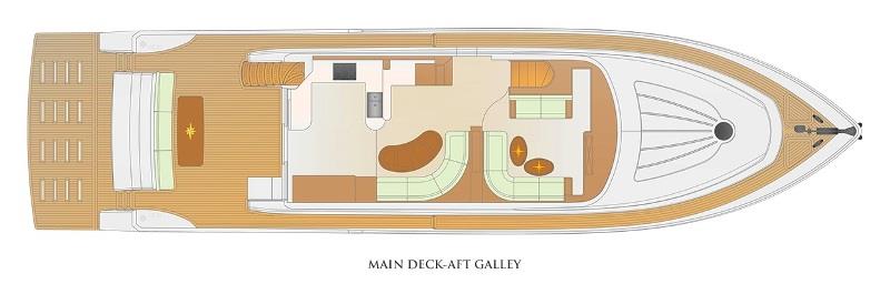Johnson 80 main deck aft galley photo copyright Johnson Yachts taken at  and featuring the Power boat class