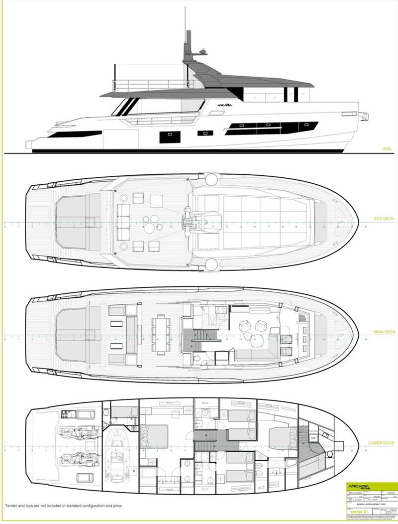 Arcadia Sherpa XL - GA photo copyright Arcadia Yachts taken at  and featuring the Power boat class