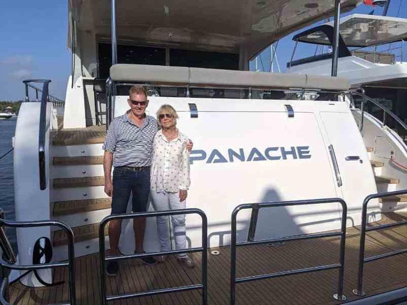 Proud owners of Whitehaven 8000 Sports Yacht - Panache - photo © Whitehaven Motor Yachts