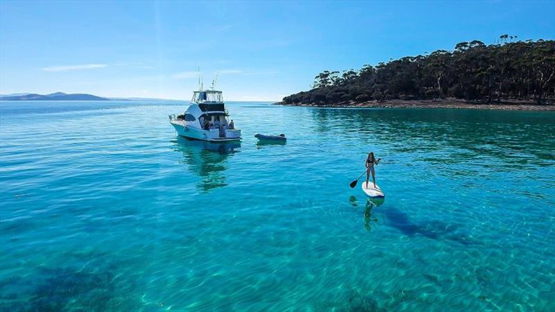 The Tappings make the most of day trips while the weather is good photo copyright Riviera Australia taken at  and featuring the Power boat class