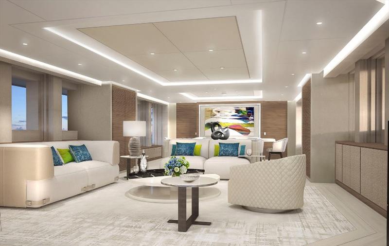 Heesen YN 19650 Aura - Main saloon - photo © Heesen Yachts