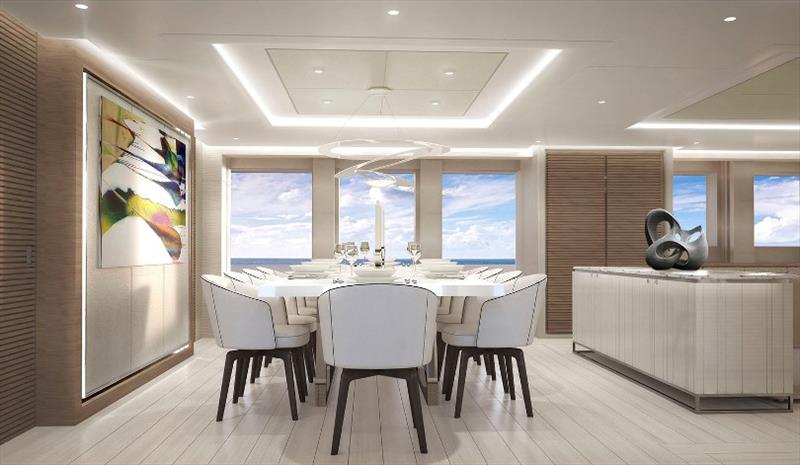 Heesen YN 19650 Aura - Main saloon - photo © Heesen Yachts
