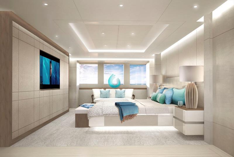 Heesen YN 19650 Aura - Owner's suite option - photo © Heesen Yachts