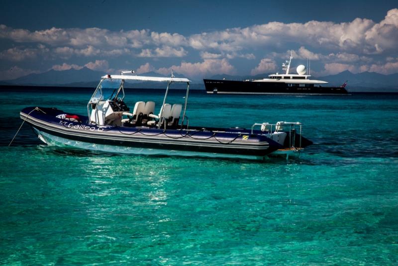 Galileo G and Tender - stream. - photo © Vitruvius Yachts