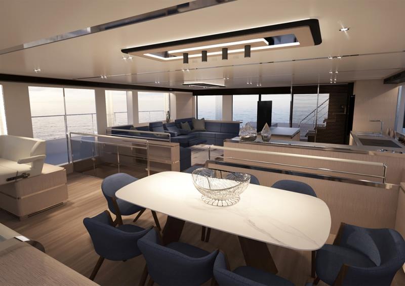 Silent 80 D Salon - photo © Silent Yachts