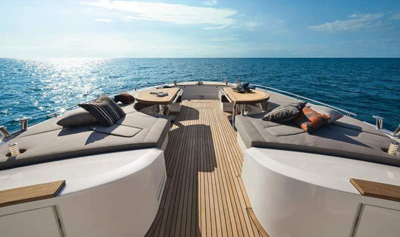 MCY 80 bow lounge photo copyright Monte Carlo Yachts taken at  and featuring the Power boat class