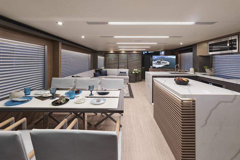 Horizon FD75 - Dining Area - photo © Horizon Yachts