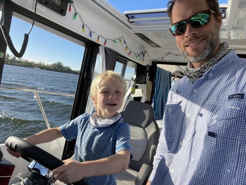 America's great loop onboard the NC 895 photo copyright Jeanneau America taken at  and featuring the Power boat class