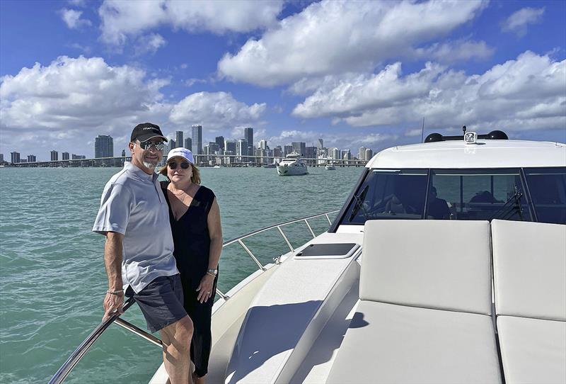 Jorge and Kathy Trigo along their daughters and friends had an amazing weekend cruising along the South Florida Coast on their new Maritimo X60 photo copyright Maritimo taken at  and featuring the Power boat class