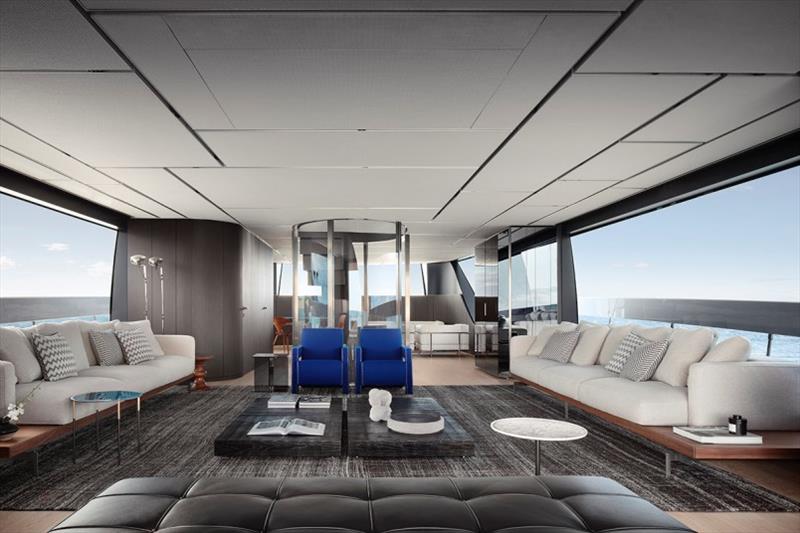 Interiors of the SX line designed by Piero Lissoni - photo © Sanlorenzo Yachts