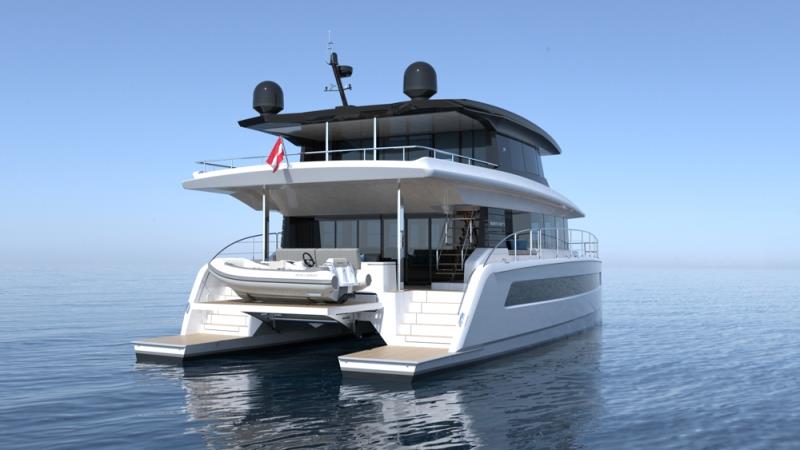Silent 62 Tri-Deck solar electric catamaran, closed version photo copyright Silent Yachts taken at  and featuring the Power boat class