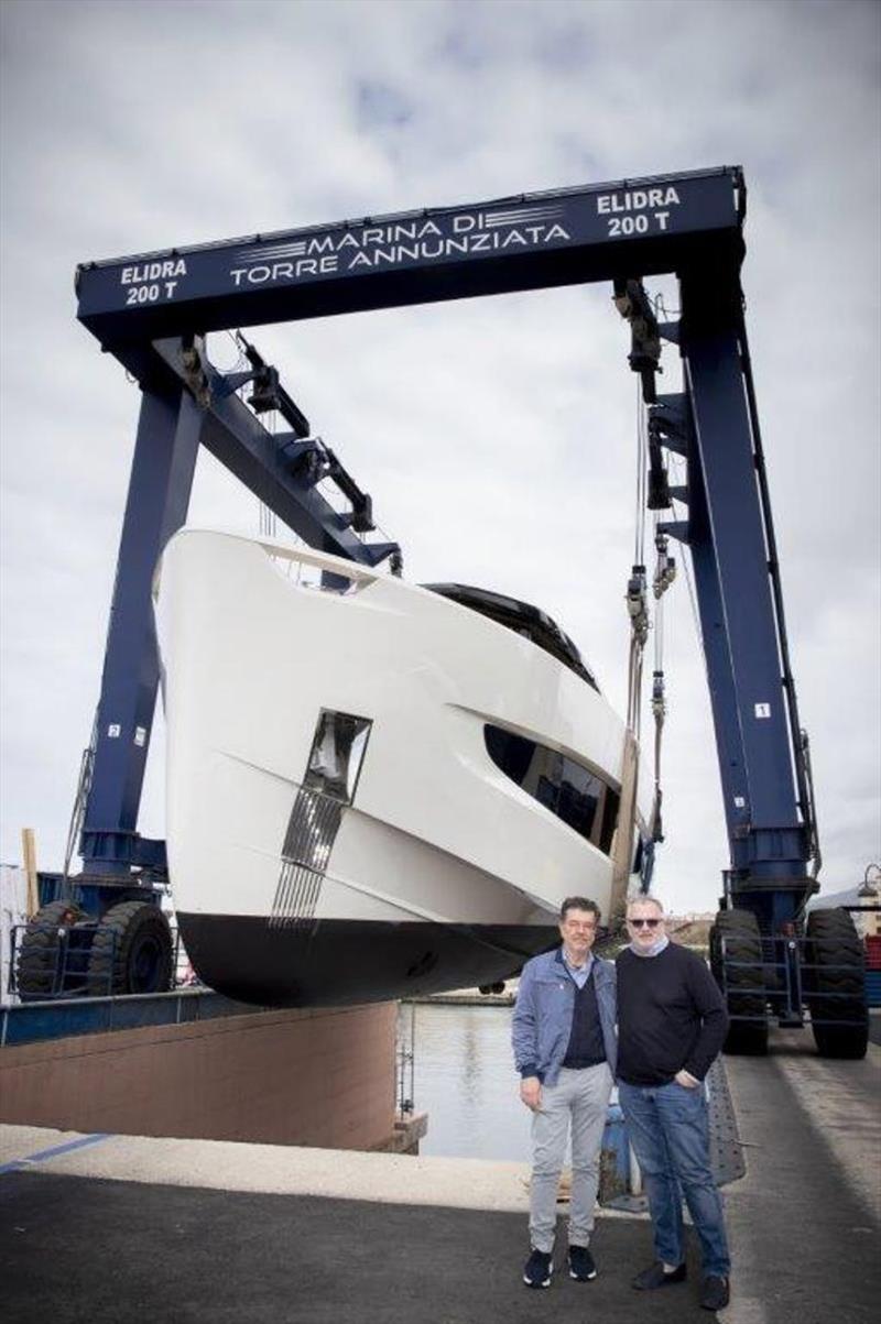 Mercuri brothers at Evo V8 launch photo copyright Evo Yachts taken at  and featuring the Power boat class