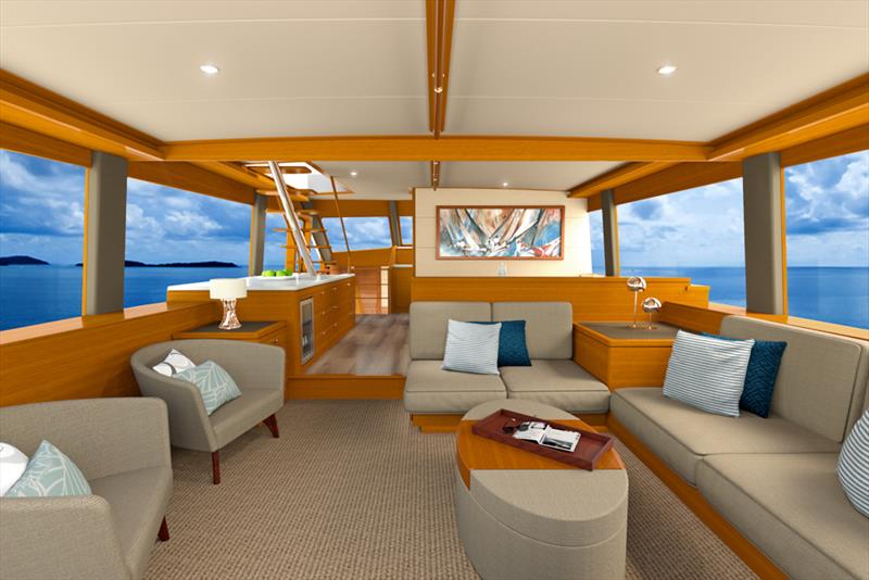 Grand Banks 85 Main Saloon - photo © Grand Banks Yachts