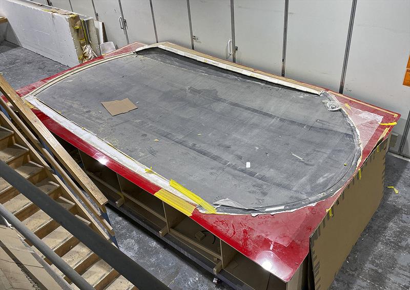 Carbon fibre coachhouse roof of the Cape50 in its mould photo copyright Composites Constructions taken at  and featuring the Power boat class