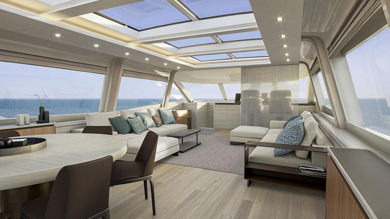 MCY 105 Skylounge upperdeck - photo © Monte Carlo Yachts