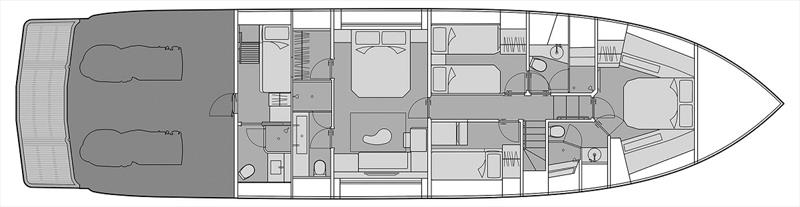 CL Yachts CLB72 - Lower deck photo copyright CL Yachts taken at  and featuring the Power boat class