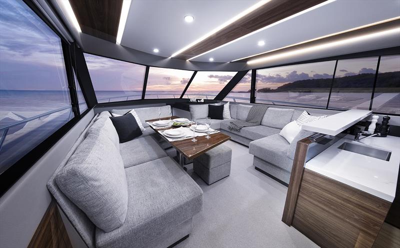 Main Saloon of the Maritimo M60 - photo © Maritimo