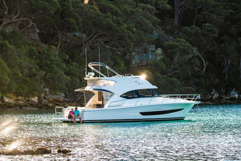 Extended hull windows are a design feature of the Riviera 39 Open Flybridge photo copyright Riviera Australia taken at  and featuring the Power boat class