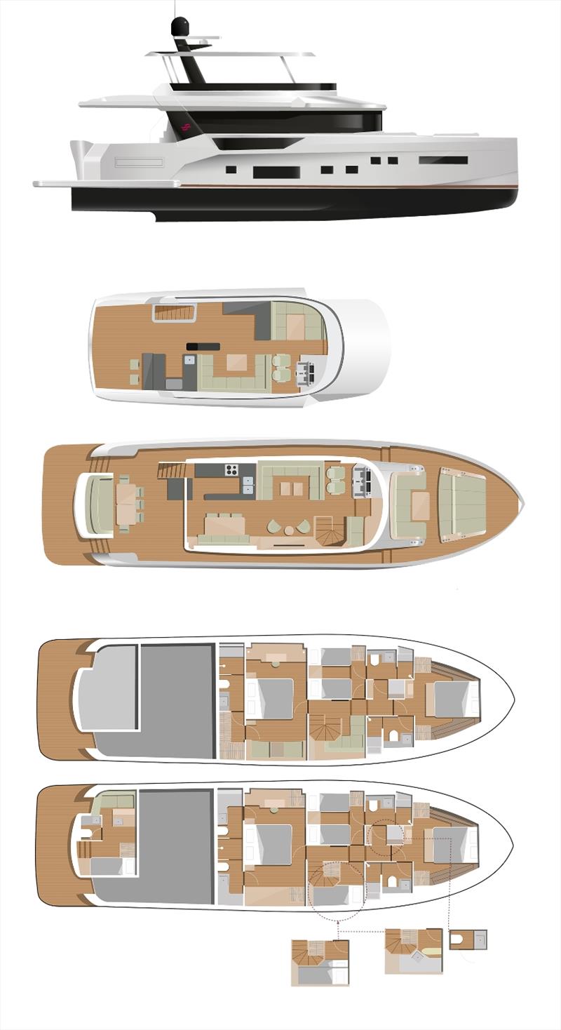 Sirena 68 photo copyright Sirena Yachts taken at  and featuring the Power boat class