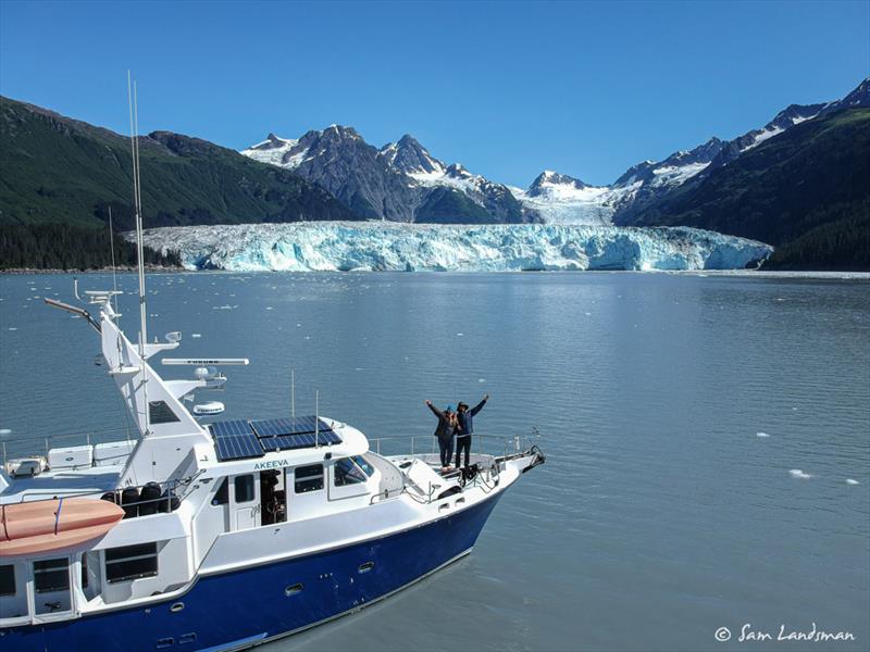Anna and me at Meares Glacier - Akeeva photo copyright Sam Landsman taken at  and featuring the Power boat class