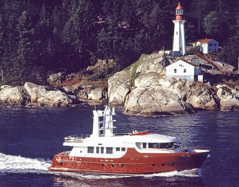 The 86 footer, AmnesiaIV - from Vancouver to San Diego in 7.5 days, averaging 9.6 knots over the ground, all at 3l/nm, including generator time!!! Now that's efficiency photo copyright Pat Bray taken at  and featuring the Power boat class