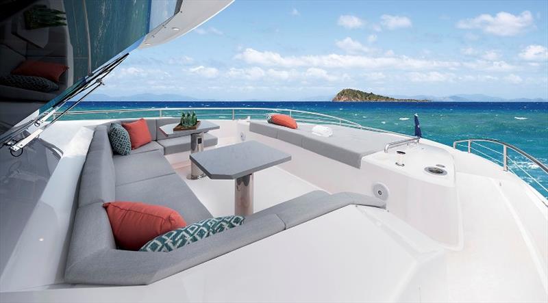 Horizon FD80 Hull 5 Foredeck photo copyright Horizon Yachts taken at  and featuring the Power boat class