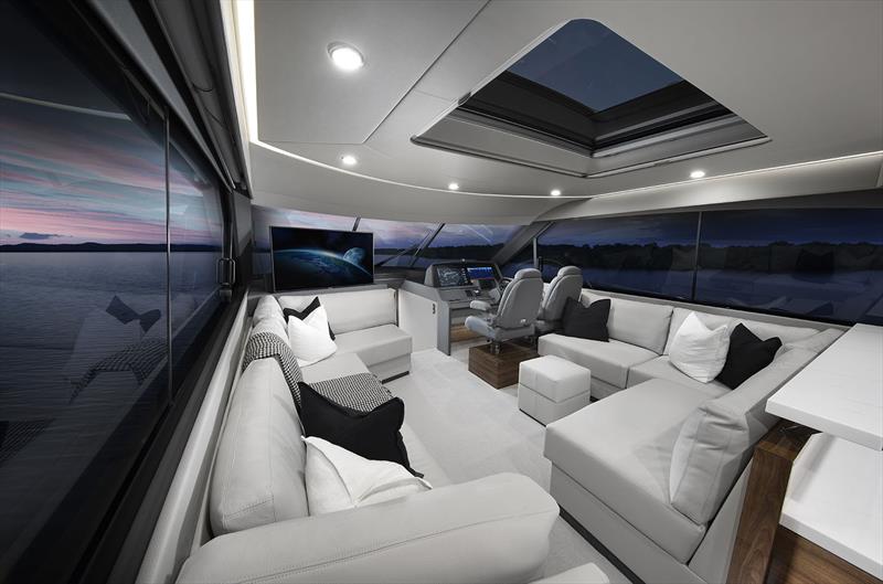 Helm Station and Main Saloon on board the new Maritimo S60 - photo © Maritimo