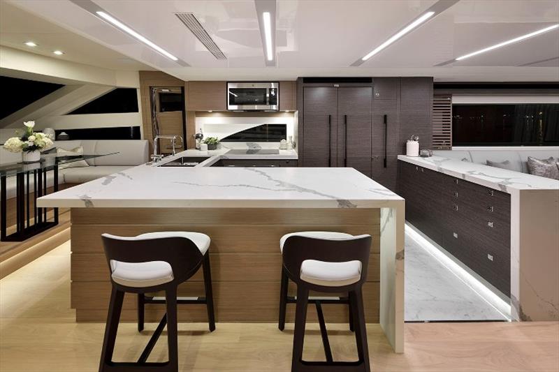 Horizon E81 Hull 2 galley - photo © Horizon Yachts