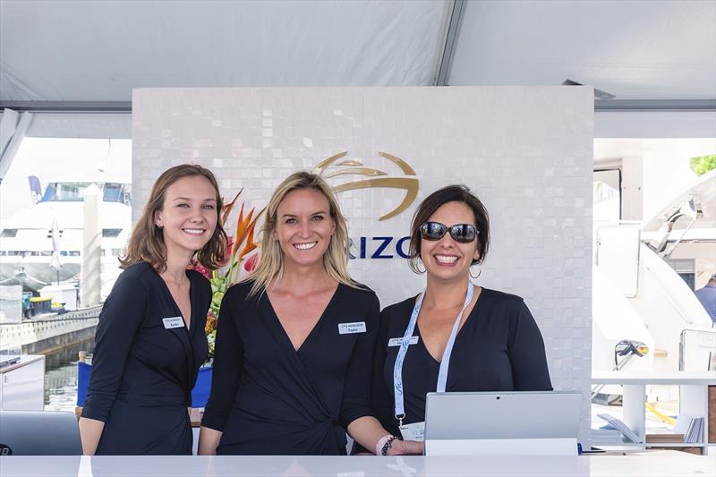 Horizon Yachts at 2021 Fort Lauderdale International Boat Show photo copyright Horizon Yachts taken at  and featuring the Power boat class