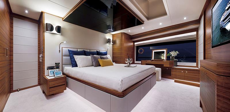 Horizon Tri-Deck FD92 - On-deck Master Stateroom photo copyright Horizon Yachts taken at  and featuring the Power boat class