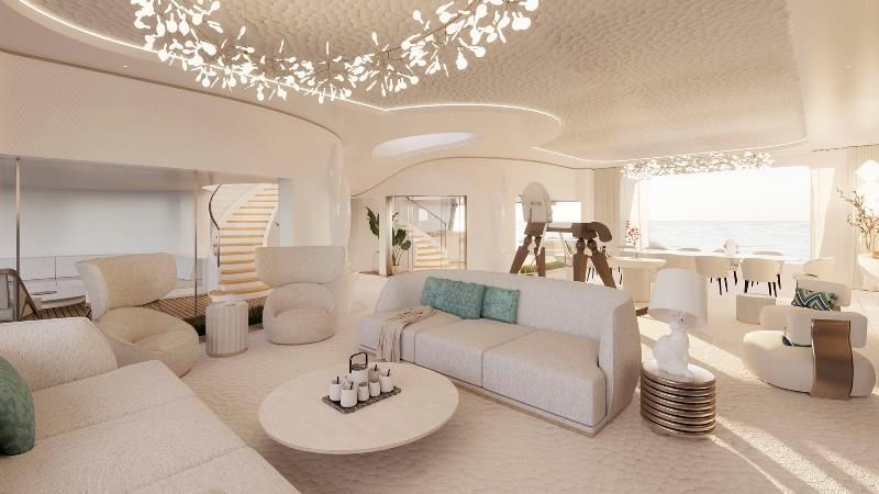 Alice lounge - photo © Lürssen Yachts