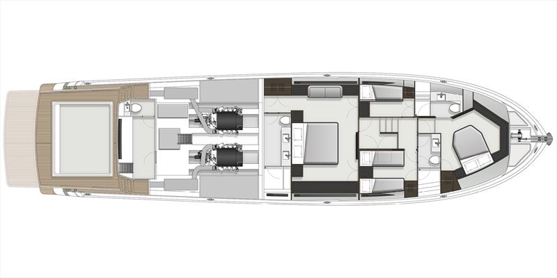 Maritimo M75 Accommodation level - photo © Maritimo