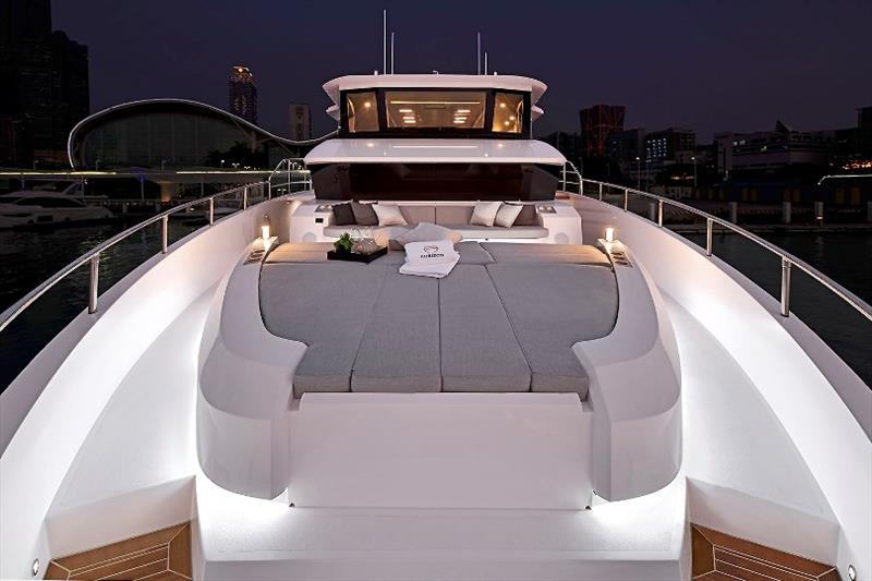 FD75 Skyline - Foredeck photo copyright Horizon Yachts taken at  and featuring the Power boat class