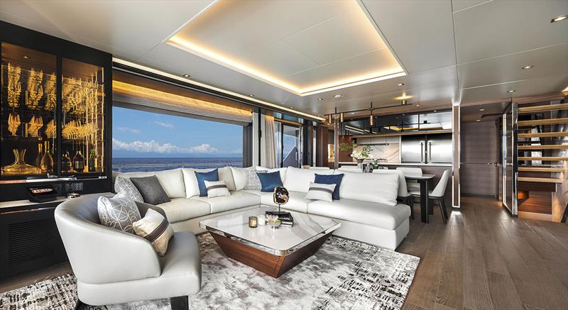 Horizon FD90 Salon - photo © Horizon Yachts