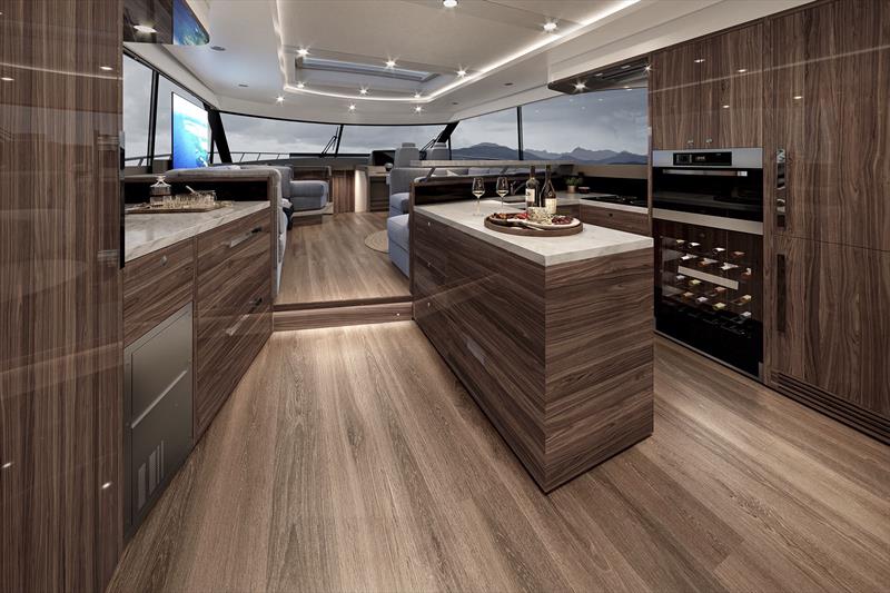 Galley - New Maritimo S75 Sedan Motor Yacht - photo © Maritmo