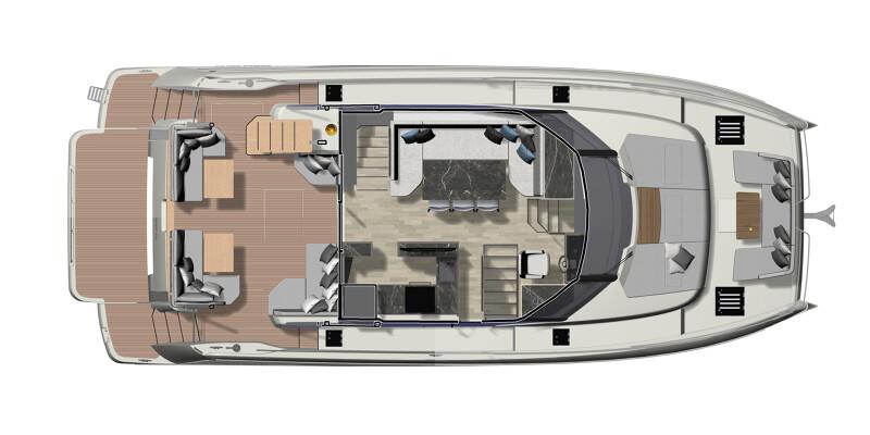 Prestige M48 - the first of their new M-Line of Powercats photo copyright Prestige Yachts taken at  and featuring the Power boat class