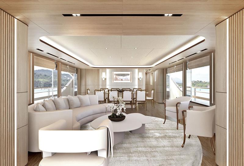 YN202 - 34m Moonen 110, salon - photo © Moonen Yachts