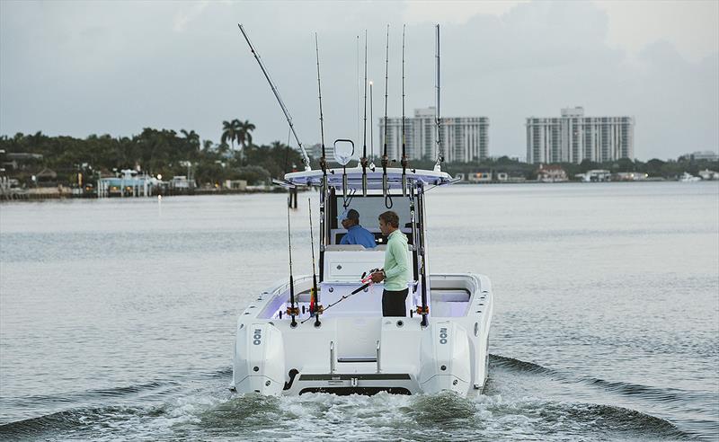 Did someone say rod holders? Aquila Molokai Cat 28 photo copyright Aquila Boats taken at  and featuring the Power boat class