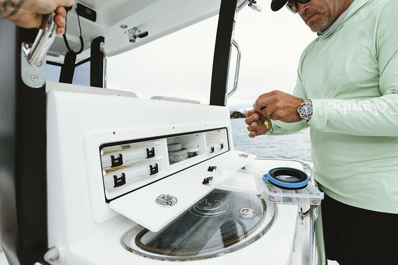 Set up for the business of fishing - Aquila Molokai Cat 28 - photo © Aquila Boats