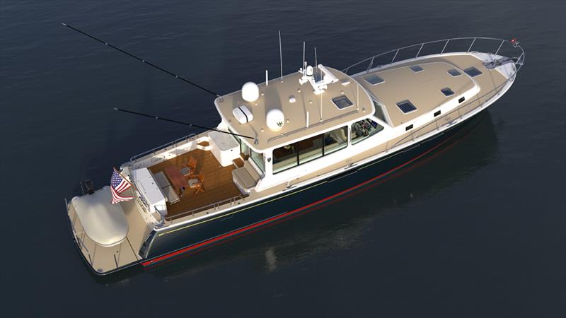 New 70-footer - Design No. 18158 photo copyright Zurn Yacht Design taken at  and featuring the Power boat class