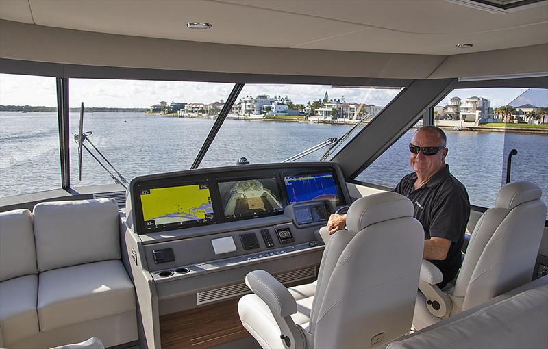 Spacious and can convert to additional accommodation when required. Wonderful Bridge Deck on the Maritimo M600 Offshore FMY photo copyright John Curnow taken at  and featuring the Power boat class